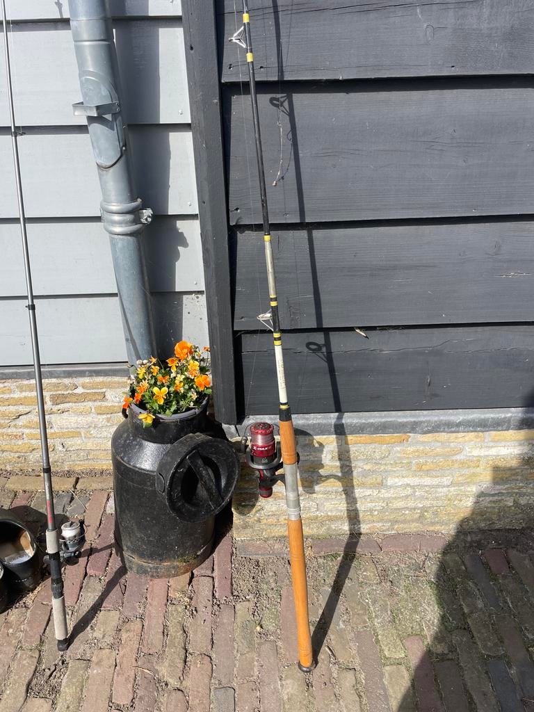 Albatros Volglas Werphengel met X-MAX II Molen, Watersport en Boten, Ophalen of Verzenden, Gebruikt, Complete hengel