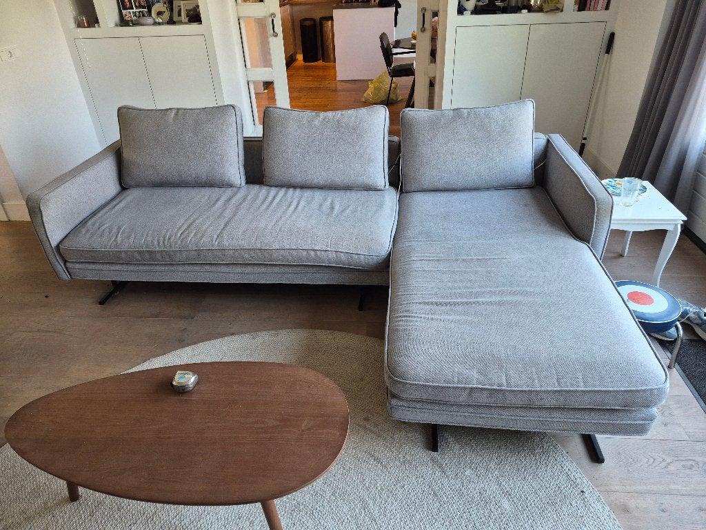 Grijze hoekbank (gratis af te halen ), Huis en Inrichting, Banken | Bankstellen, Ophalen, Gebruikt, Hoekbank, 300 cm of meer