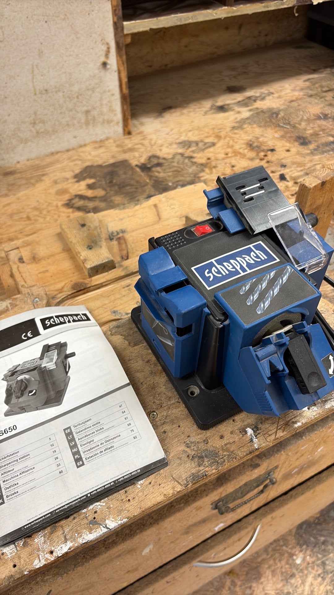 Scheppach slijpmachine - nauwelijks gebruikt, Ophalen, Gebruikt, Minder dan 700 watt, Overige typen