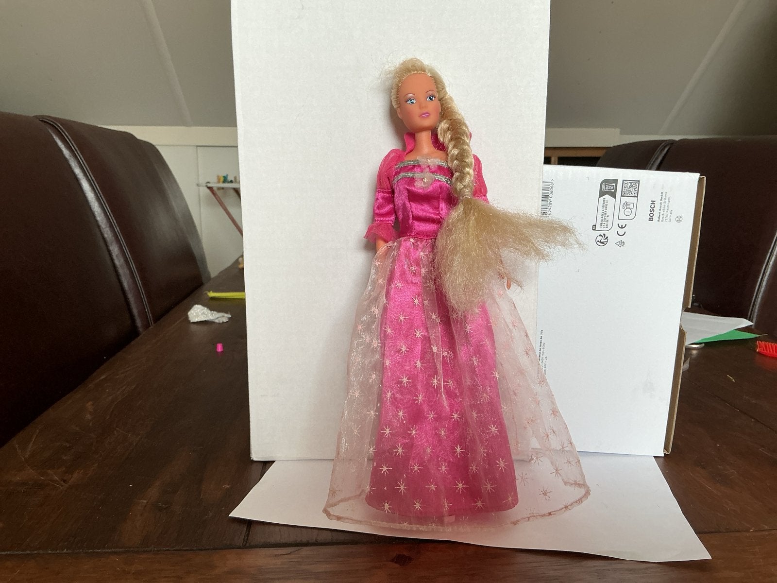 Simba Steffi Love Barbie Prinses Pop met Roze Jurk, Ophalen of Verzenden, Gebruikt