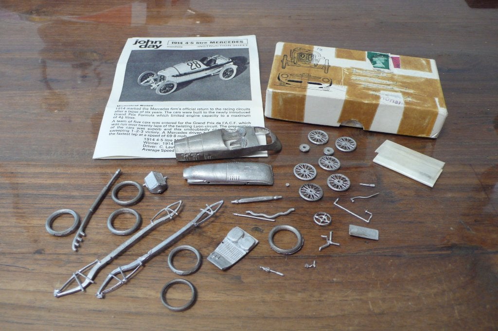 John Day modelbouw 1914 4.5 litre Mercedes, Overige merken, 1:50 of kleiner, Auto, Ophalen of Verzenden