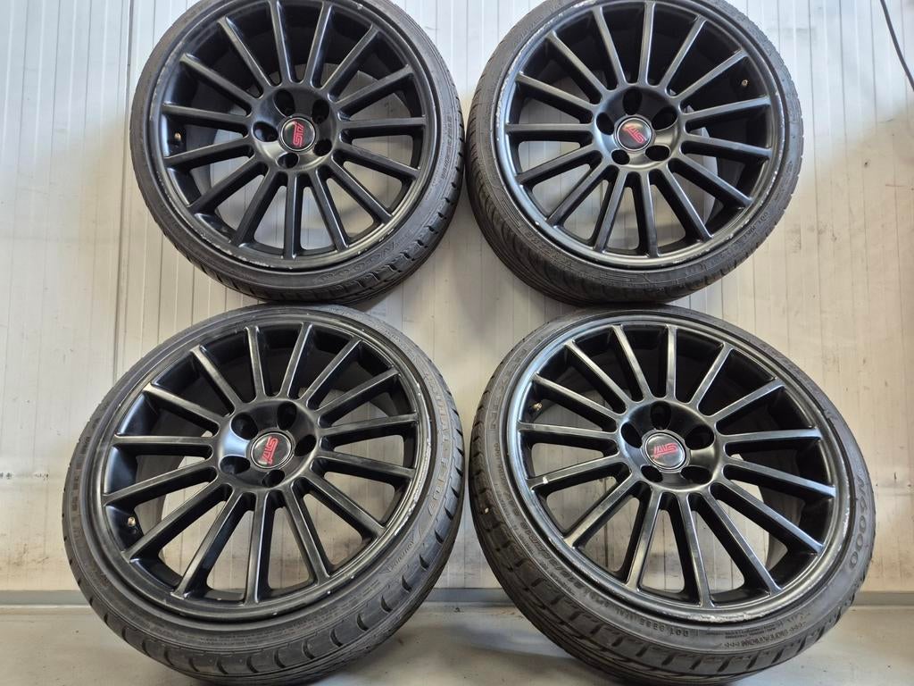 subaru velgenset 18 inch ET35 8Jx18 5x100 brembo proof, Ophalen, 18 inch, Banden en Velgen, Personenwagen