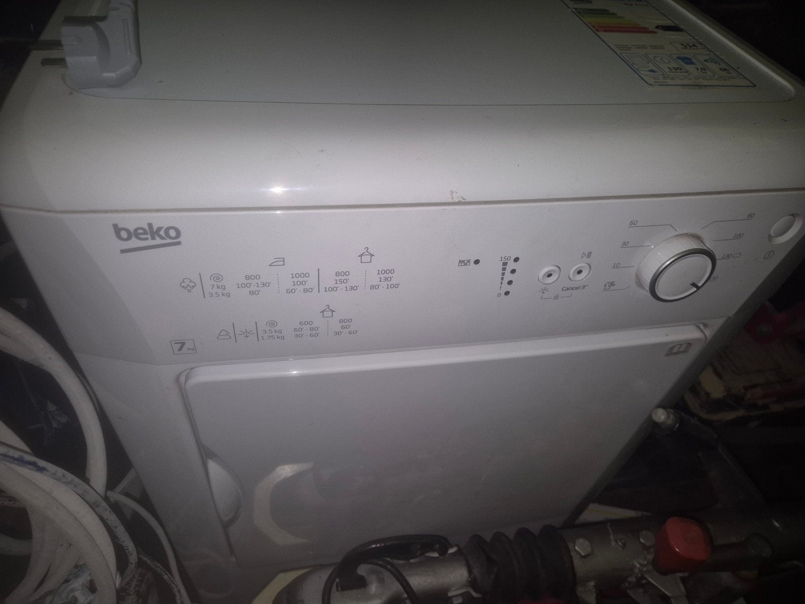 Beko droger - Goede staat, Ophalen, 6 tot 8 kg, Gebruikt, Voorlader