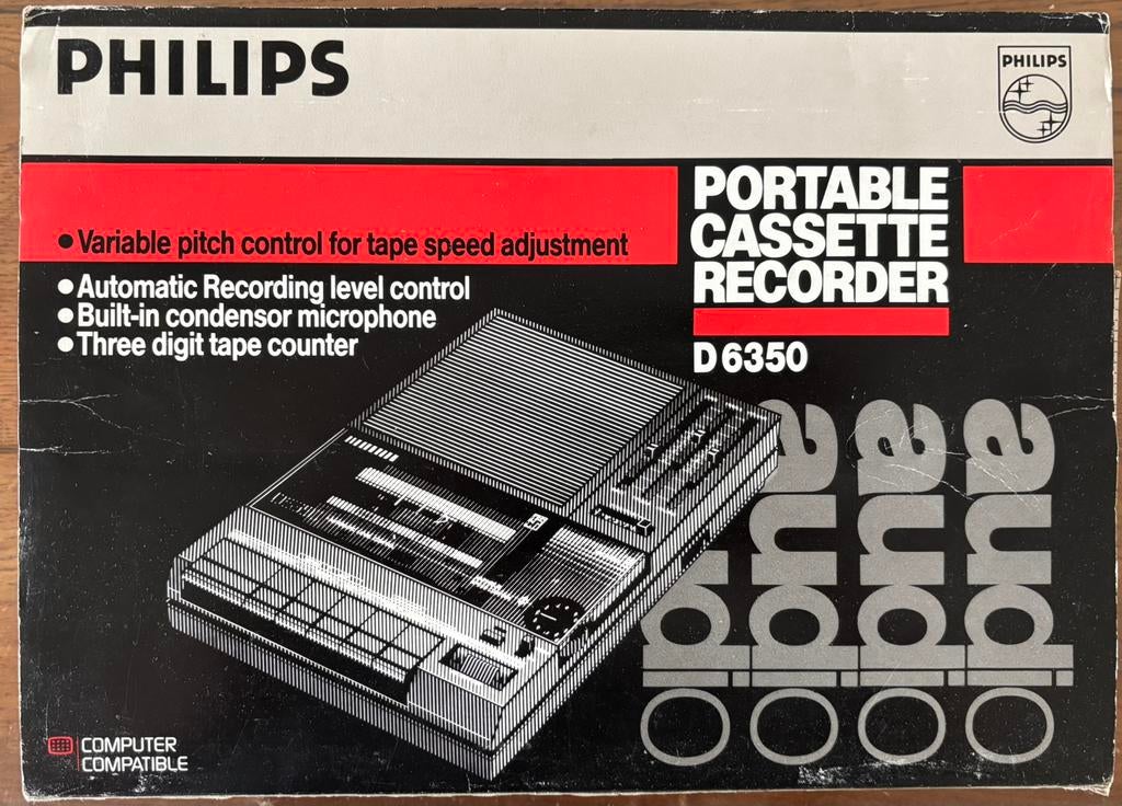Philips D6350 Cassette / Data Recorder (gereviseerd), Ophalen of Verzenden, Philips