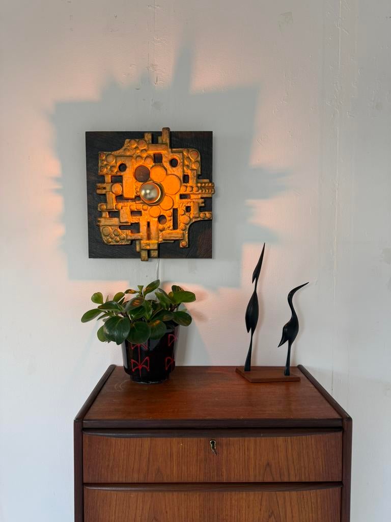 Vintage Brutalistische wandlamp, Brakelman & Becker ‘70