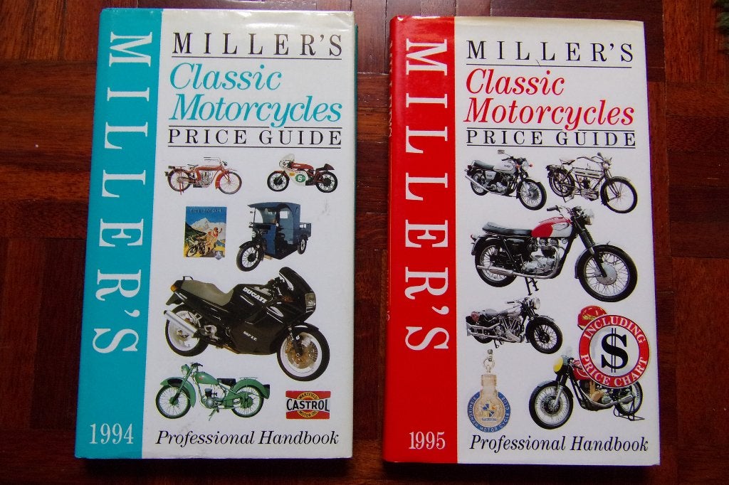 Millers Classic Motorcycles yearbook - price guide 10 stuks, Boeken, Ophalen, Zo goed als nieuw, Algemeen