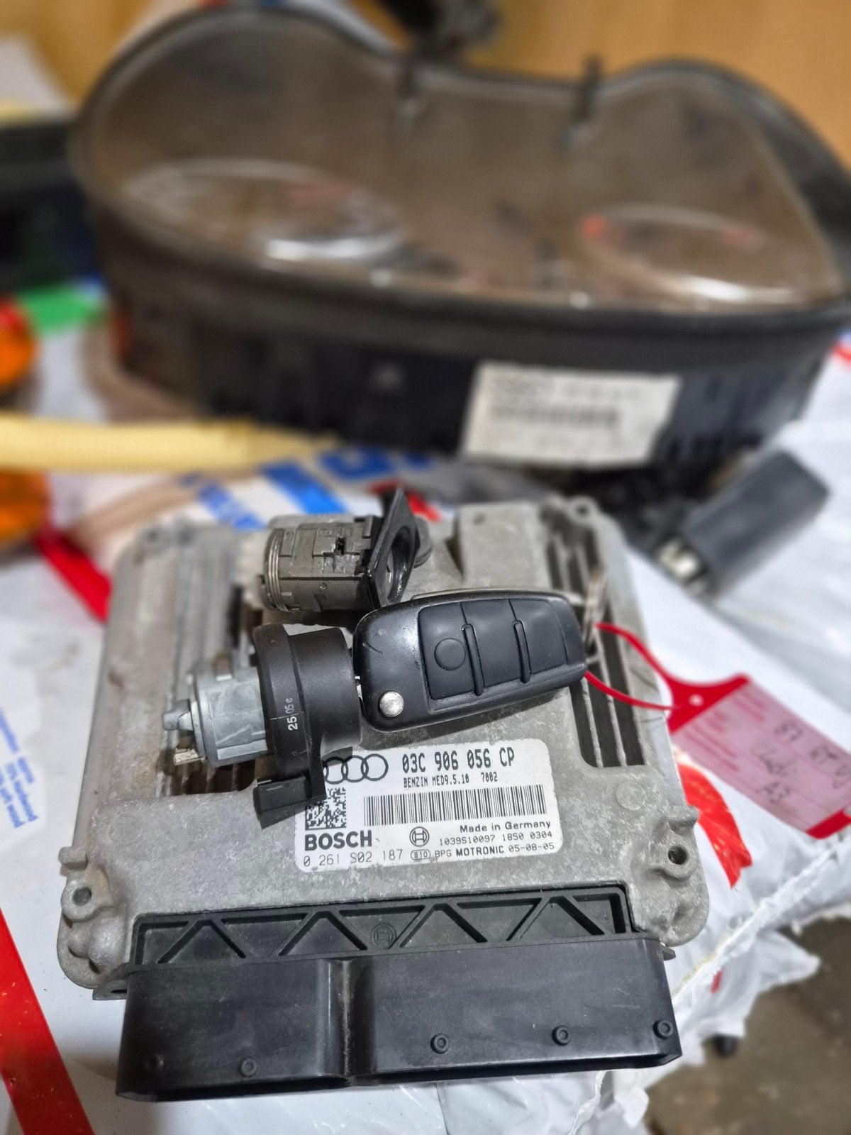 Audi A3 ECU Motorregelapparaat met Sleutel en Teller, Auto-onderdelen, Ophalen, Gebruikt, Audi