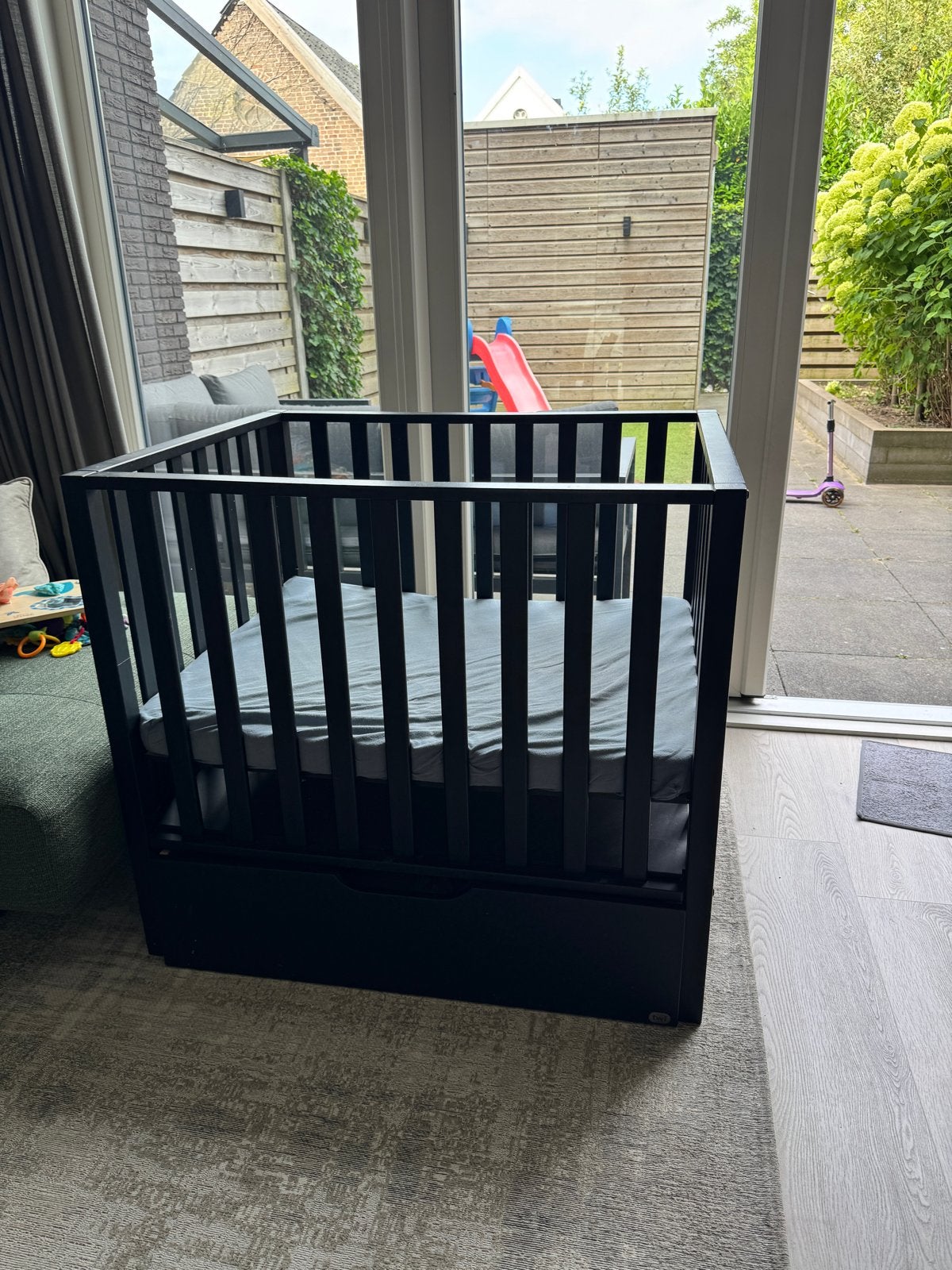 Zwarte TWF Box met Lade, Ophalen, Zo goed als nieuw, Vierkant, Lade