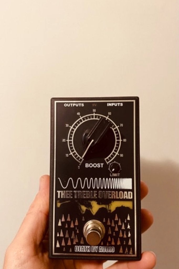 Death By Audio Thee Treble Overload boost pedal, Ophalen of Verzenden, Zo goed als nieuw, Distortion, Overdrive of Fuzz