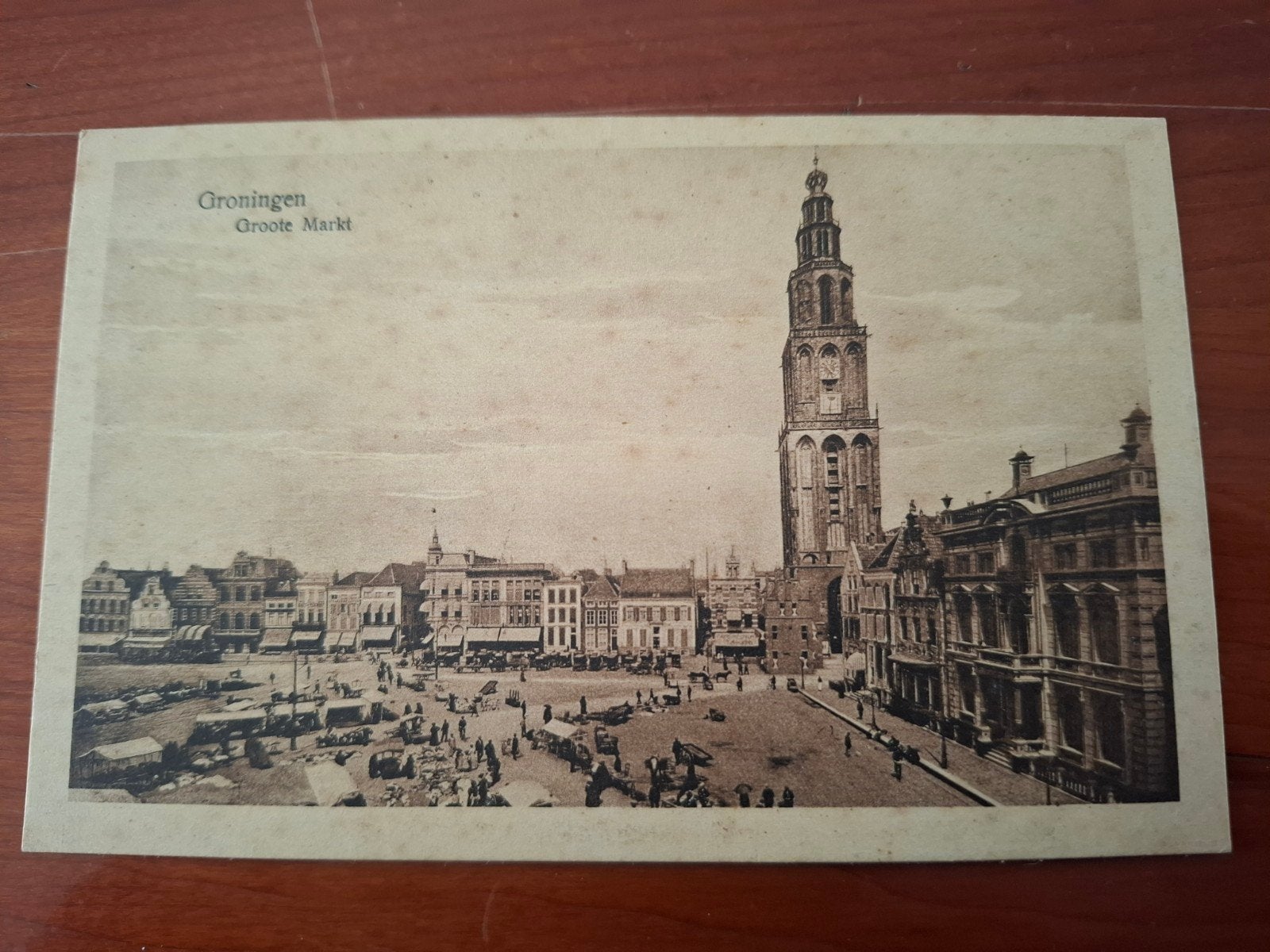 Ansichtkaart Groningen Grote Markt (begin 1900), Ophalen of Verzenden, Voor 1920, Ongelopen, Groningen