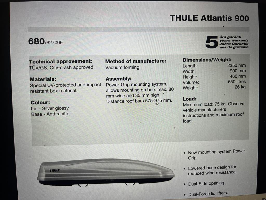 Thule dakkoffer, Auto diversen, Ophalen, Zo goed als nieuw