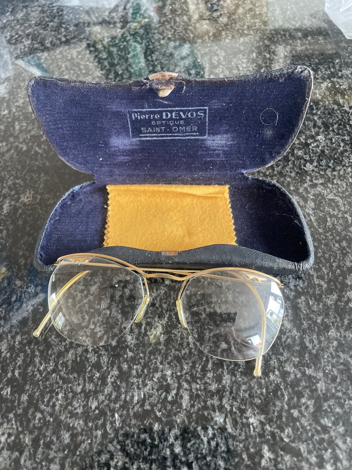 Amor brilmontuur met etui - Vintage, Overige merken, Gebruikt, Overige kleuren, Ophalen of Verzenden