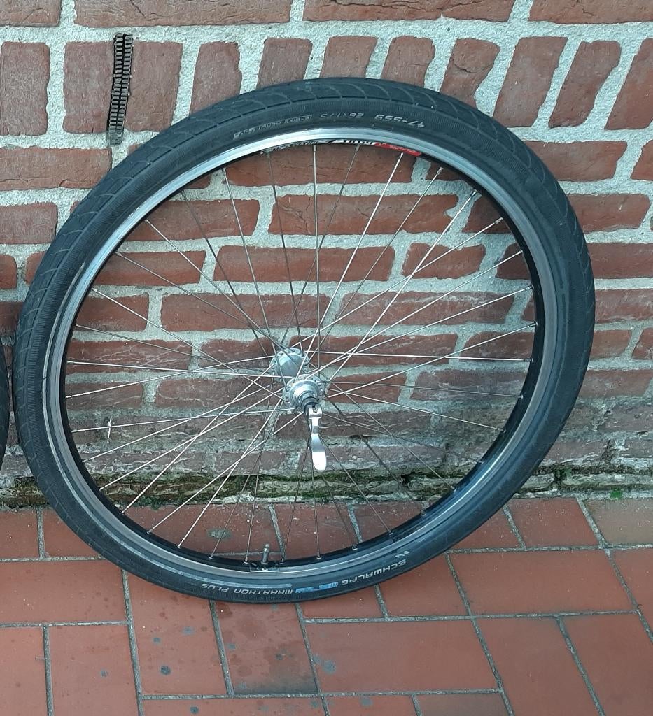 Voorwiel Alexrims DH19 V-Brake Rem Aluminium Velg 26 inch, Zo goed als nieuw, Kinderfiets, Aluminium, Voorwiel Alexrims DH19 V-Brake 26 inch