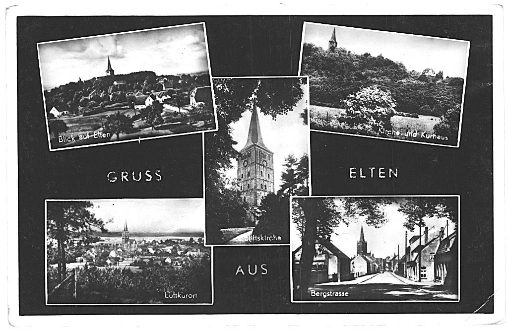 967471 Elten Gld 1950 Leuke oude kaart Onbeschreven