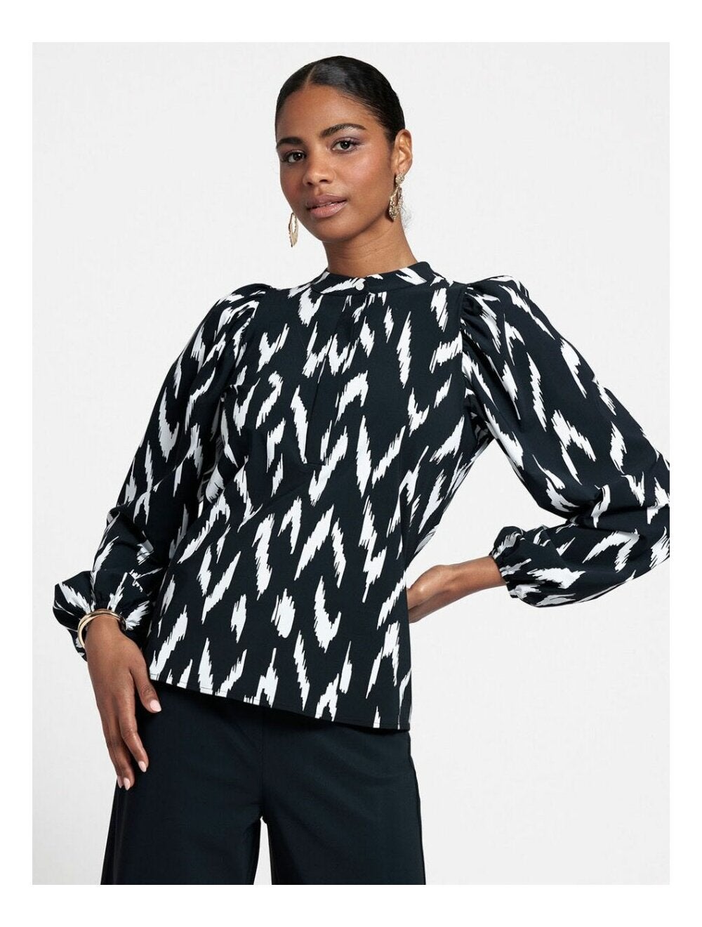 Nieuw! Studio Anneloes Tilly Sketch Blouse  L, Zwart, Maat 42/44 (L), Nieuw, Ophalen of Verzenden