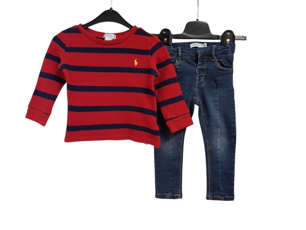 Beschrijving Super leuk POLO RALPH LAUREN truitje mt 18 mnd., Zo goed als nieuw, Polo Ralph Lauren, Jongetje, Truitje of Vestje
