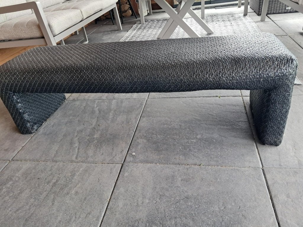 leuk zwart bankje voor in overkapping of slaapkamer, Tuin en Terras, Ophalen, Gebruikt