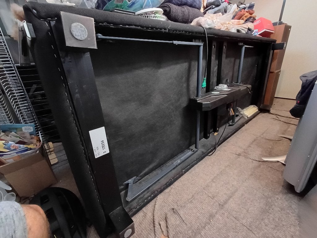 Elektrisch verstelbaar bed (deel defect), Ophalen, Beige, Tweepersoons, 180 cm