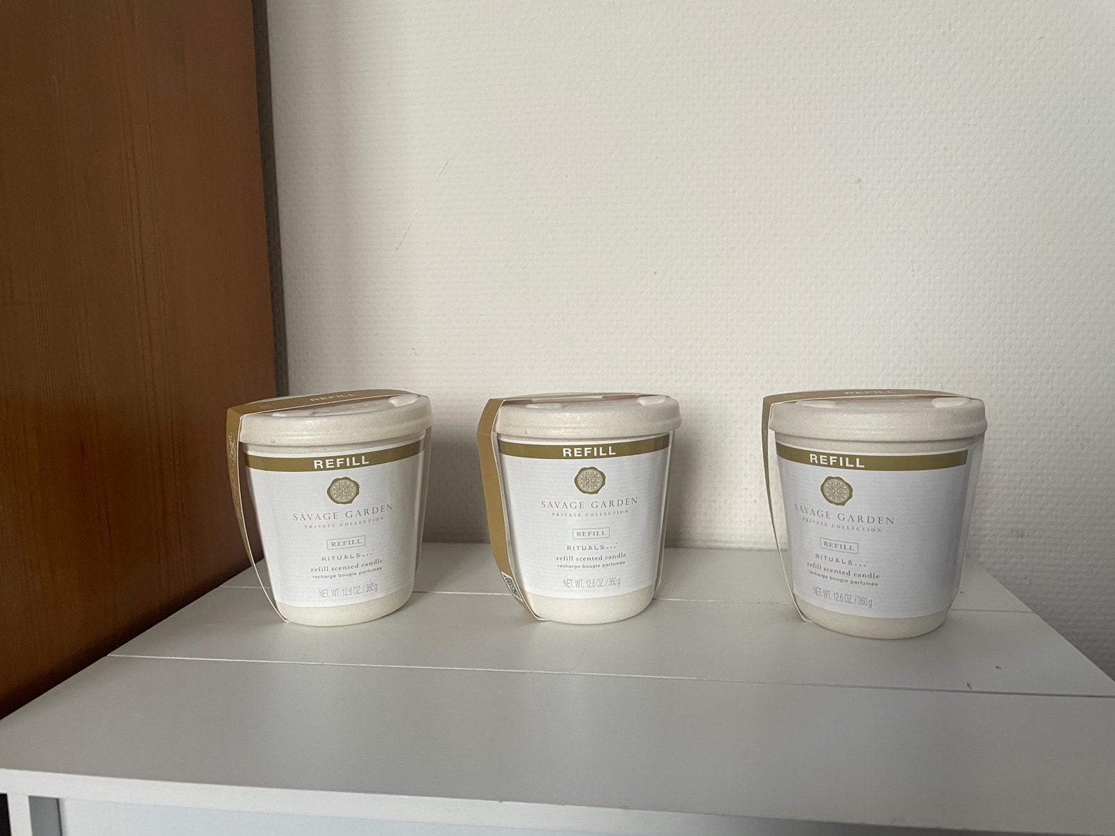 Nieuw Rituals geurkaars savage garden refill kaars 360 gram, Nieuw, Ophalen of Verzenden, Kaars, Crème