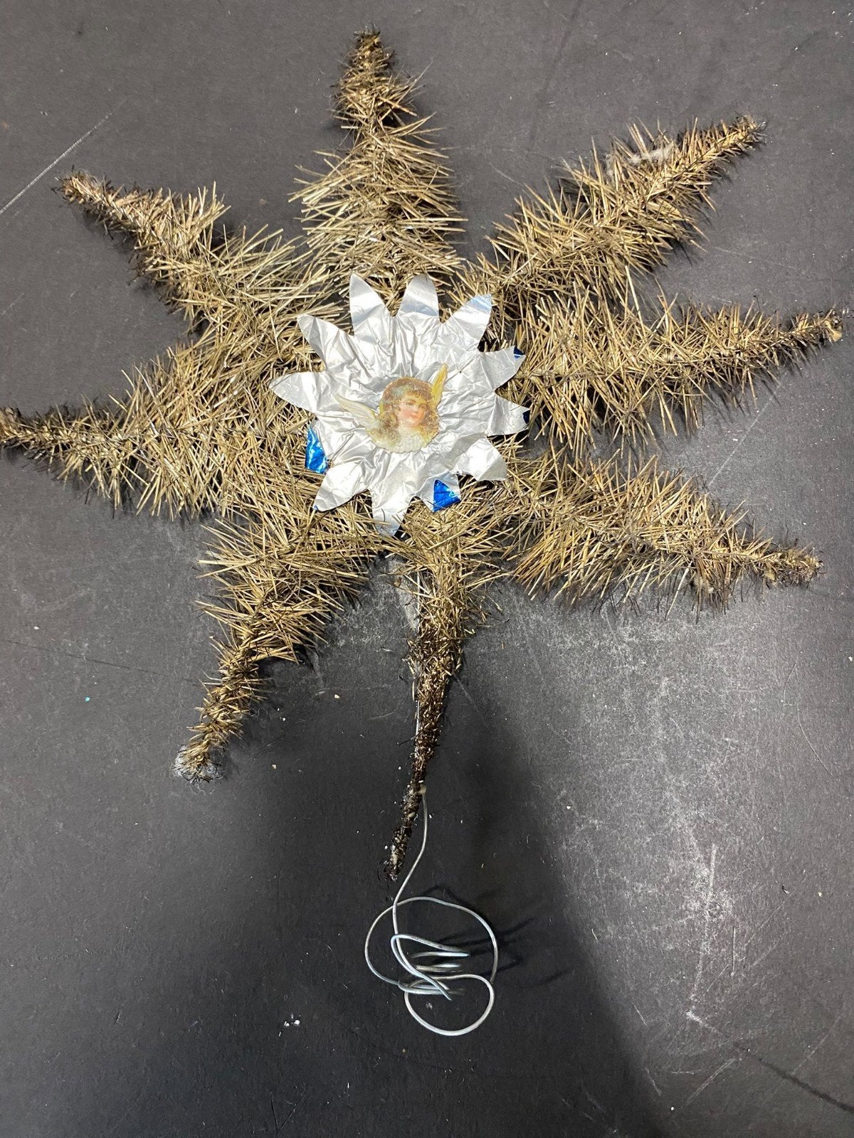 Antieke tinsel engel kerst piek, Verzenden