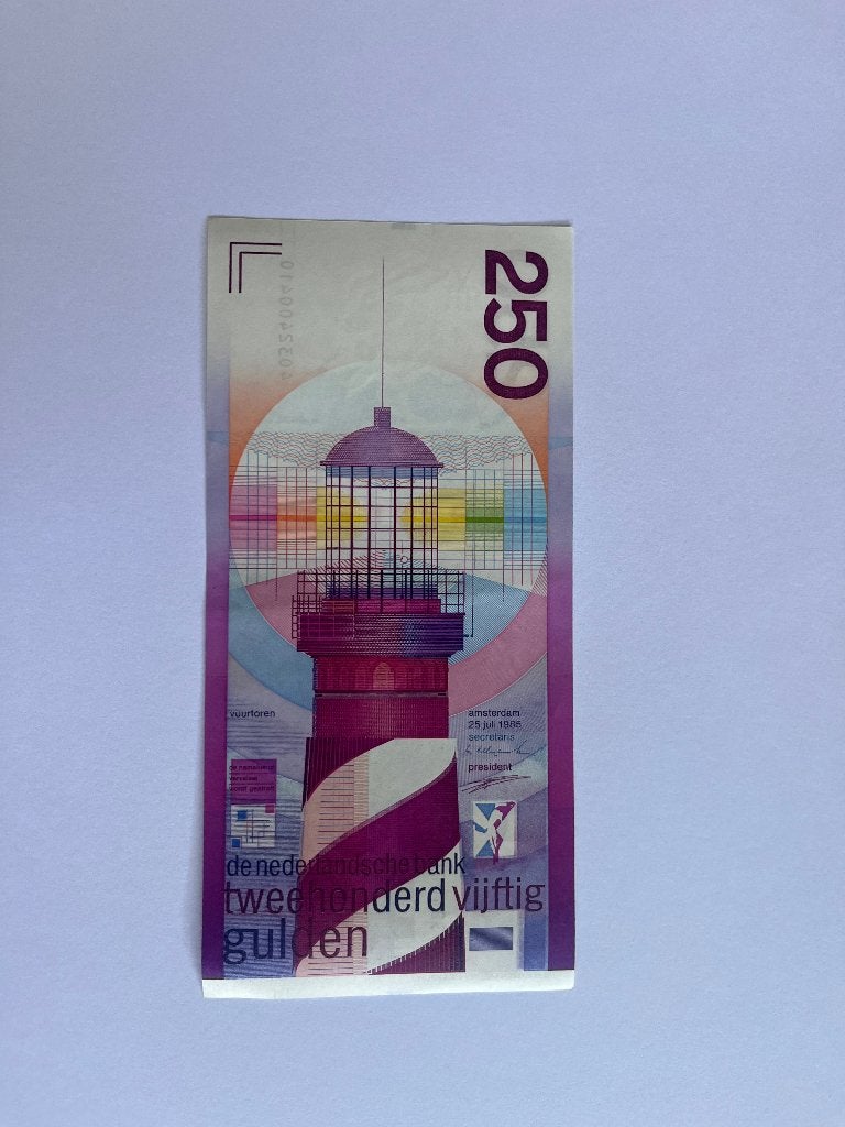 briefje 250 gulden, Postzegels en Munten, Bankbiljetten | Nederland, Ophalen, 250 gulden, Los biljet