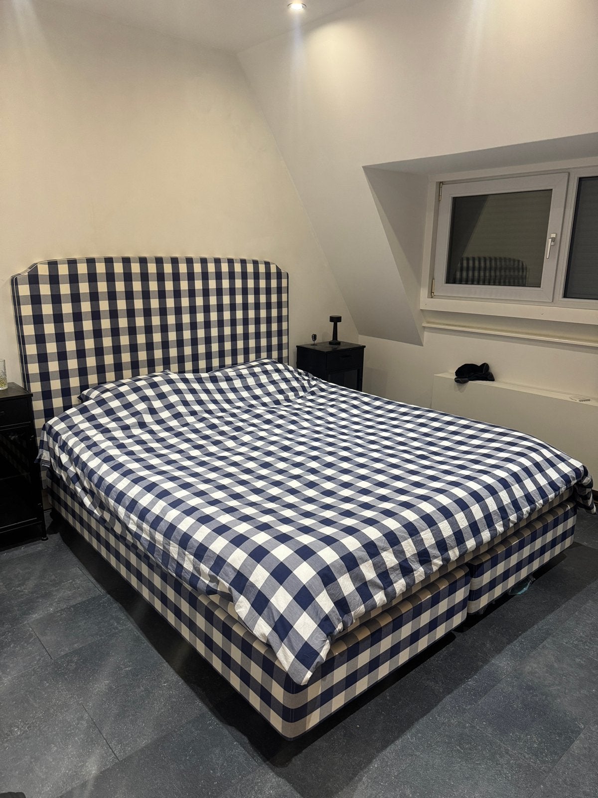 Hastens auroria luxe boxspring 180x210 als nieuw, Ophalen, Zo goed als nieuw, Tweepersoons, 180 cm
