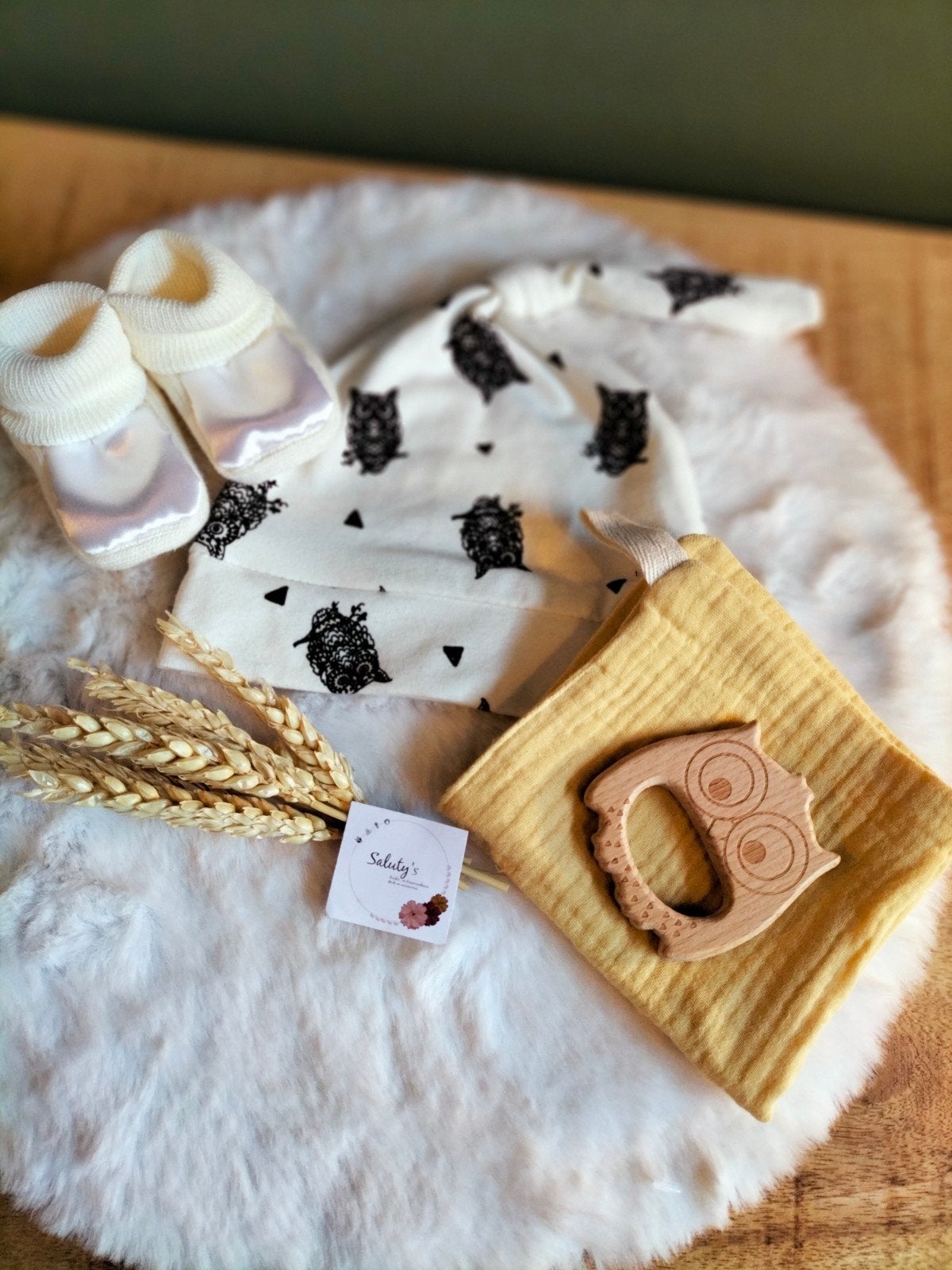 Nieuw • Kraamcadeau • Thema Uiltje, Kraamcadeau, Salutys kinder- en kraamcadeaus, Nieuw, Ophalen of Verzenden