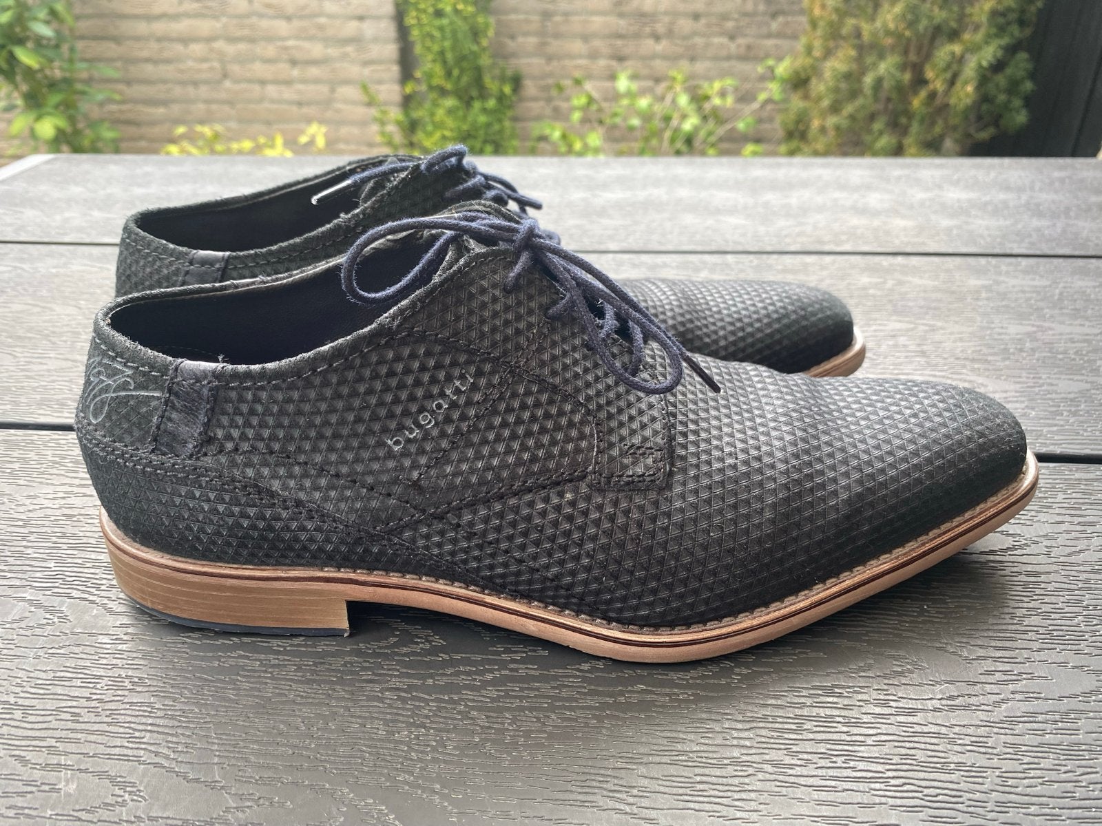 Bugatti Nette Schoenen - Maat 42 - Zwart/grijs, Ophalen of Verzenden, Zo goed als nieuw, Zwart, Veterschoenen