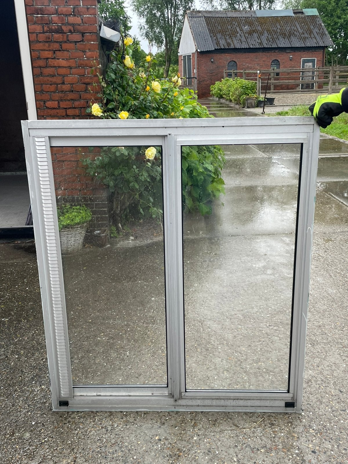 Aluminium schuiframen, Ophalen, Gebruikt, Gevelraam of Ruit, 160 cm of meer