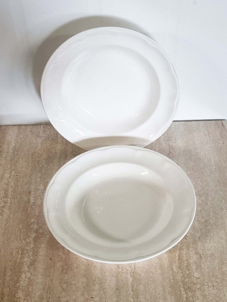 2 x petrus regout robuust ivoor diep bord, Ophalen of Verzenden