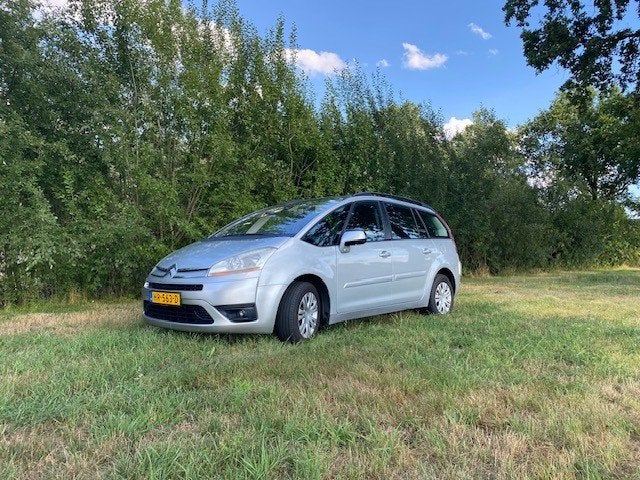 Citroën C44 Grand Picasso, 2007 Grijs Metallic, Auto's, 13 km/l, 125 pk, Zwart, 4 cilinders