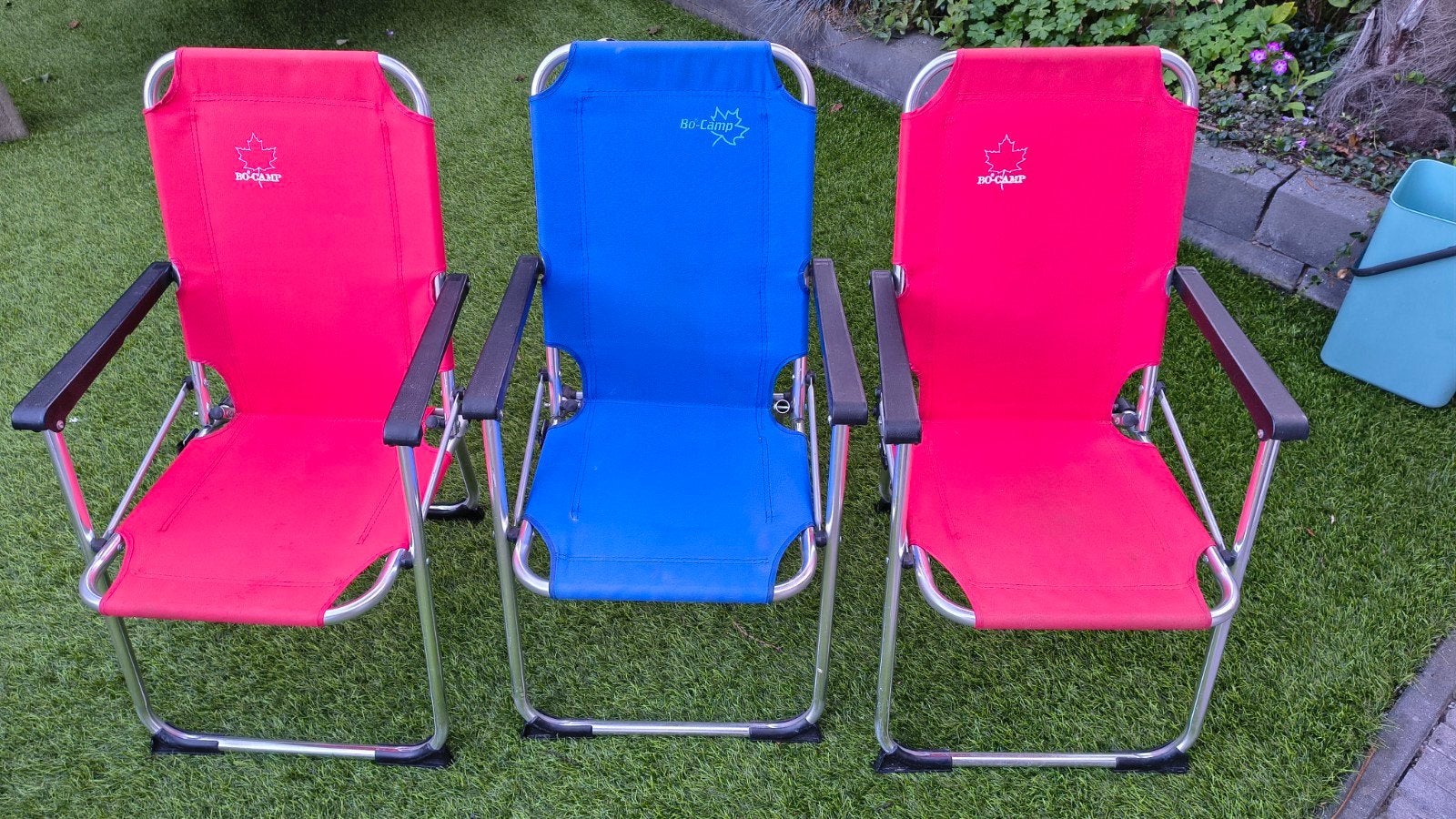 Bo-Camp Kinder Campingstoelen - Rood en Blauw, Ophalen, Gebruikt, Campingstoel