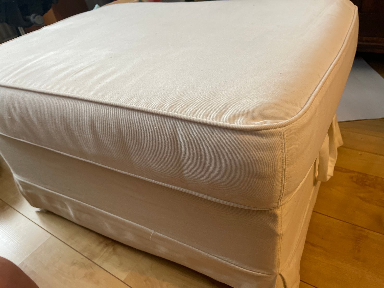 IKEA Poef met opbergruimte - Afwasbare hoes, Ophalen, Gebruikt, 75 tot 100 cm, Stof