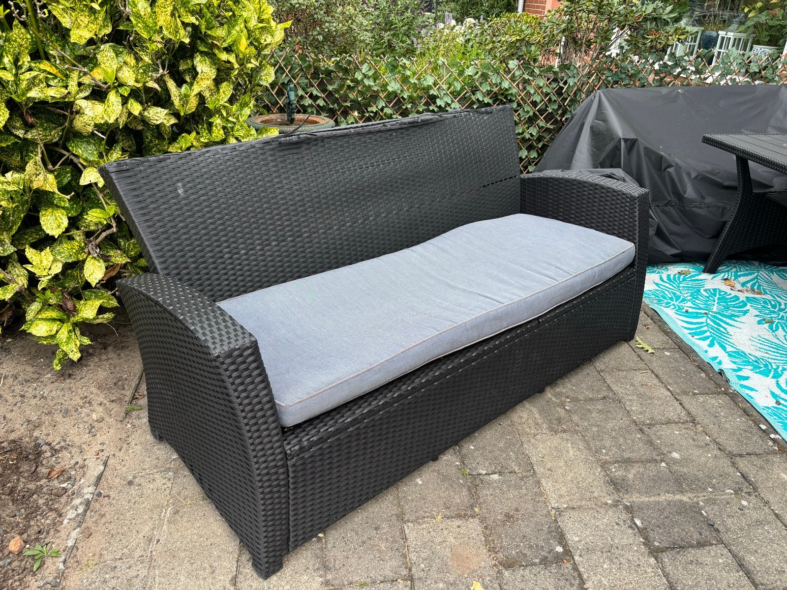 Gratis tuinbank 170cm breed, Ophalen, Gebruikt, Wicker