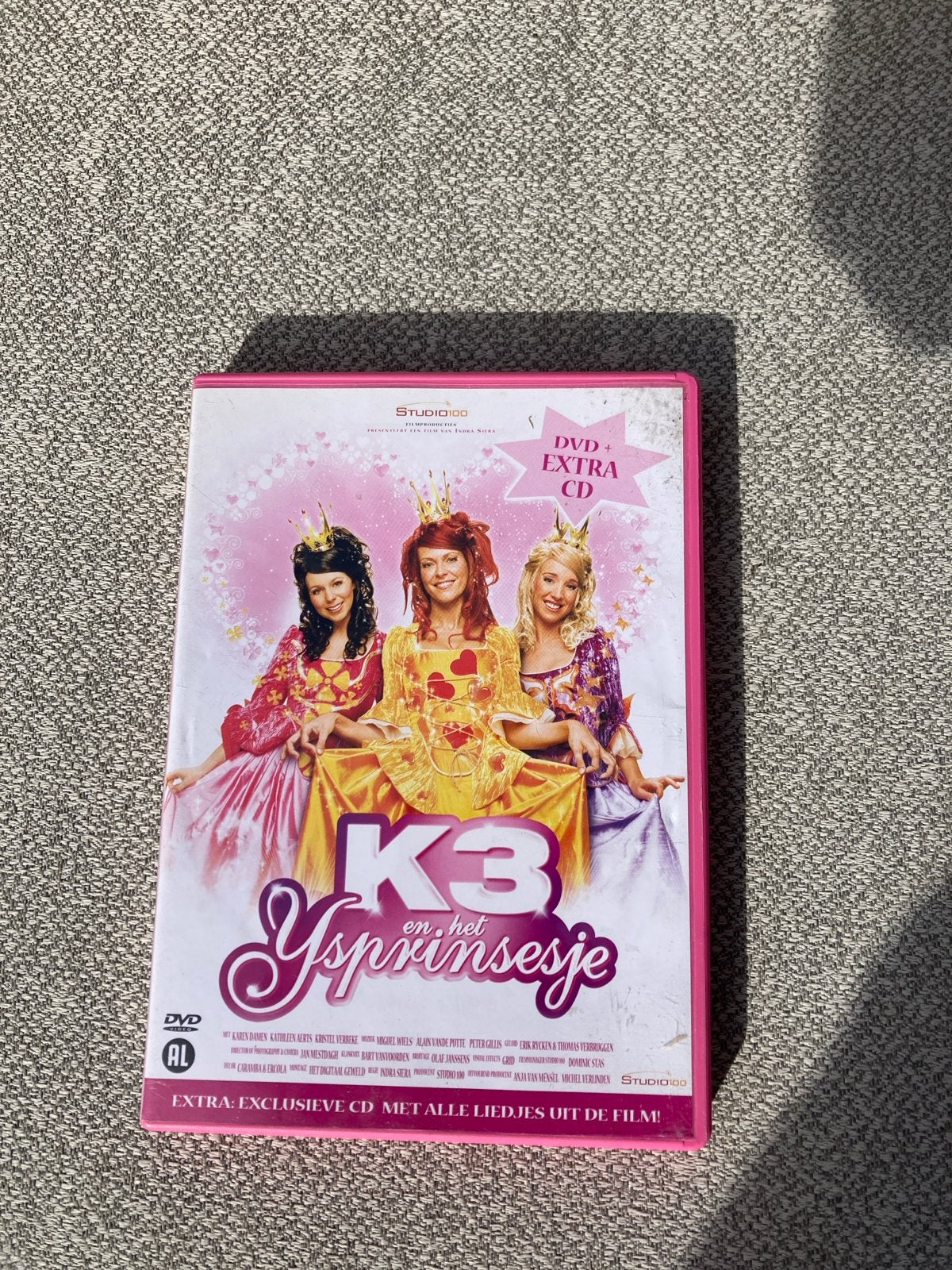 K3 en het Ysprinsesje DVD + Extra CD, Alle leeftijden, Familie, Film, Gebruikt