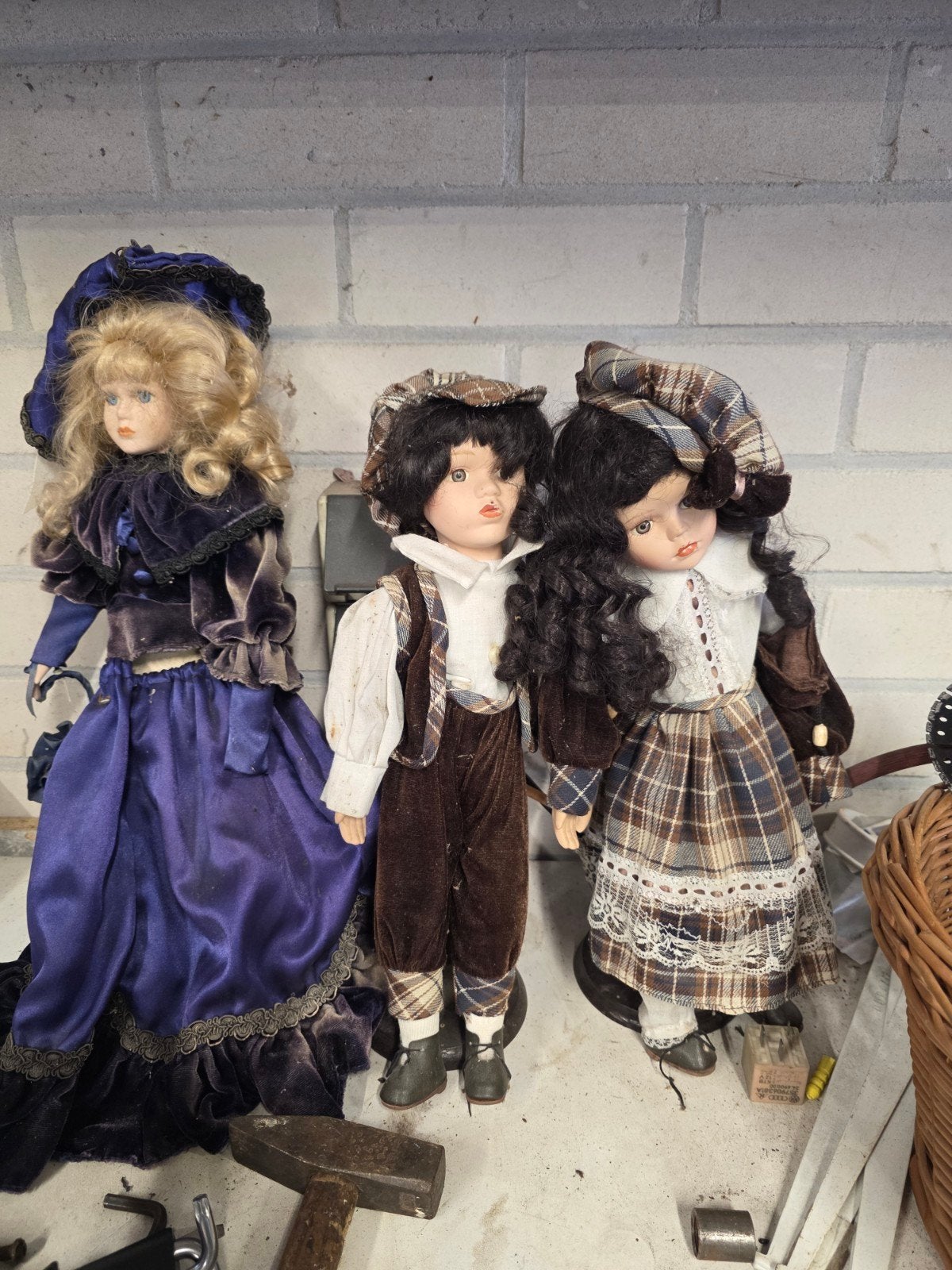 Porselein poppen 3 stuks samen 10 euro., Ophalen of Verzenden, Zo goed als nieuw, Pop