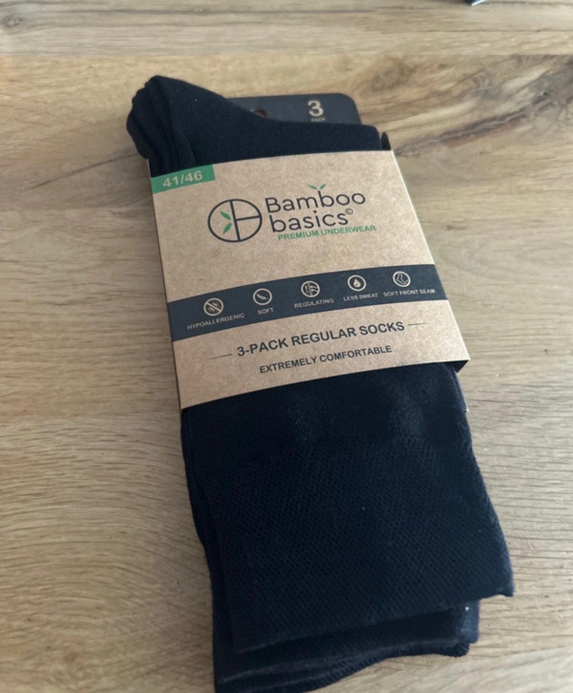 Bamboo Basics 3-pack Sokken Zwart Maat 41-46, Kleding | Heren, Sokken en Kousen, Ophalen of Verzenden, Nieuw, Maat 43 t/m 46, Zwart
