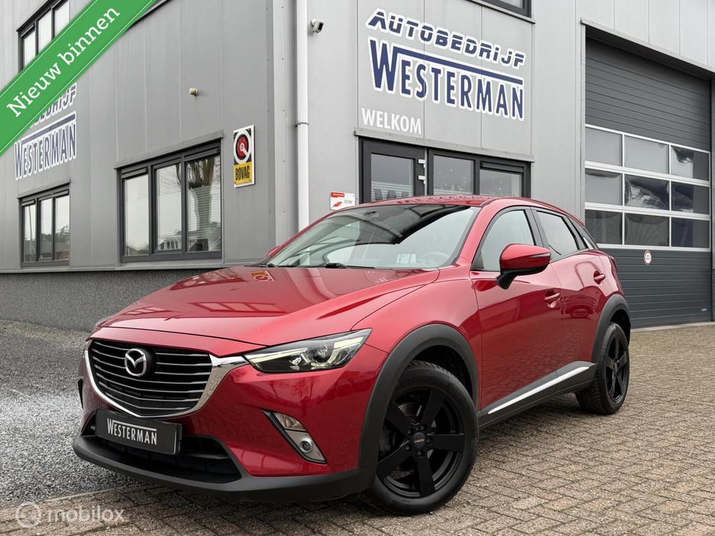 Mazda CX-3 2.0 SkyActiv-G 120 GT-M AUT Navi Clima Cruise Led, 1998 cc, 4 cilinders, Leder en Stof, Lichtsensor