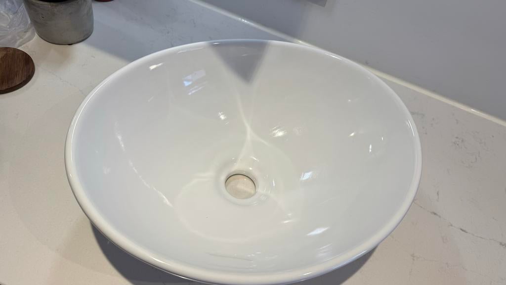 Nieuwe witte waskom - modern design, Ophalen of Verzenden, Zo goed als nieuw