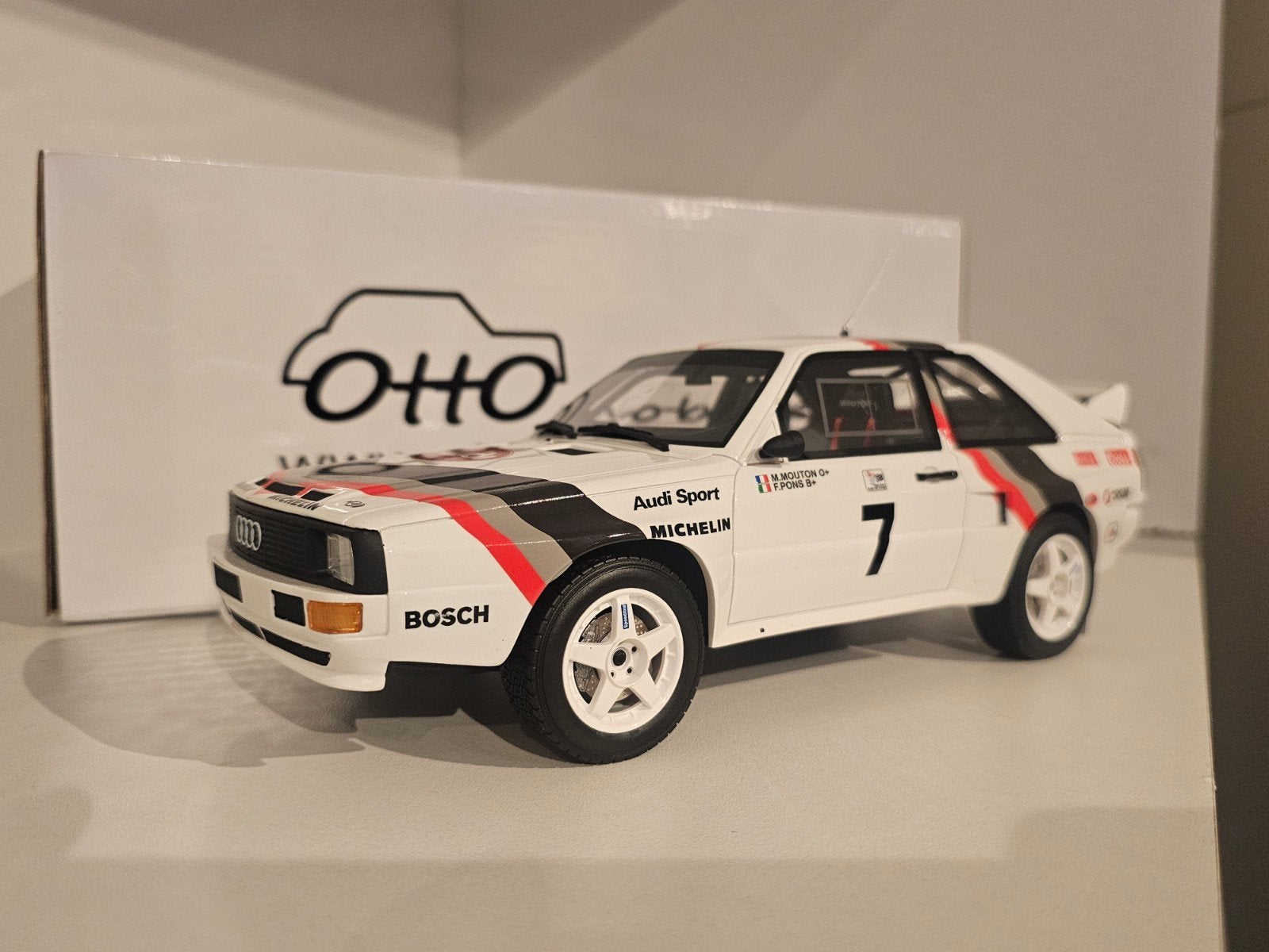 OTTOMOBILE OT591 AUDI SPORT QUATTRO #7 PIKES PEAK 1984, Ophalen of Verzenden, Zo goed als nieuw, Auto, OttOMobile