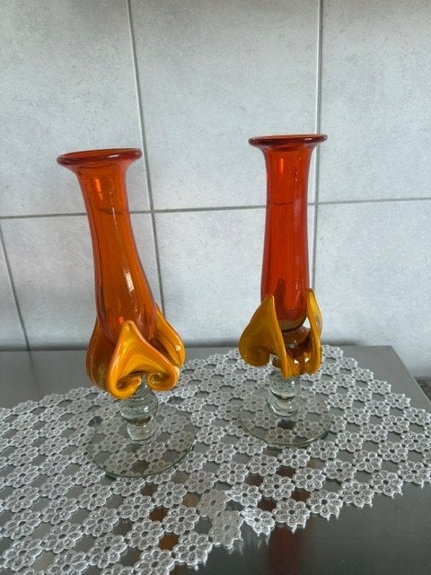 Twee murano vaasjes., Ophalen of Verzenden