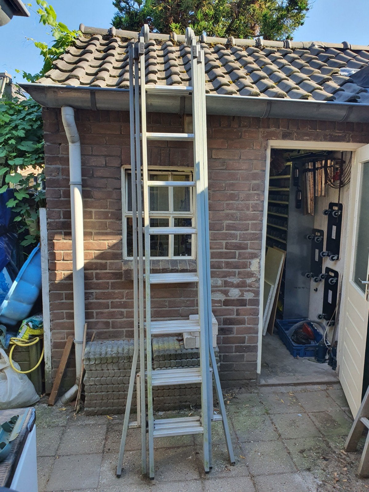 Tekoop Dirksladder 3 x 10 opstap 30 cm, Doe-het-zelf en Verbouw, Ladders en Trappen, Ophalen, Zo goed als nieuw, Ladder, Opvouwbaar of Inschuifbaar