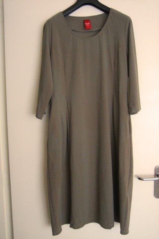 Prachtige donkerbeige traveljurk ONLY-M 42 snazzeys, Verzenden, Beige, Maat 42/44 (L), Nieuw