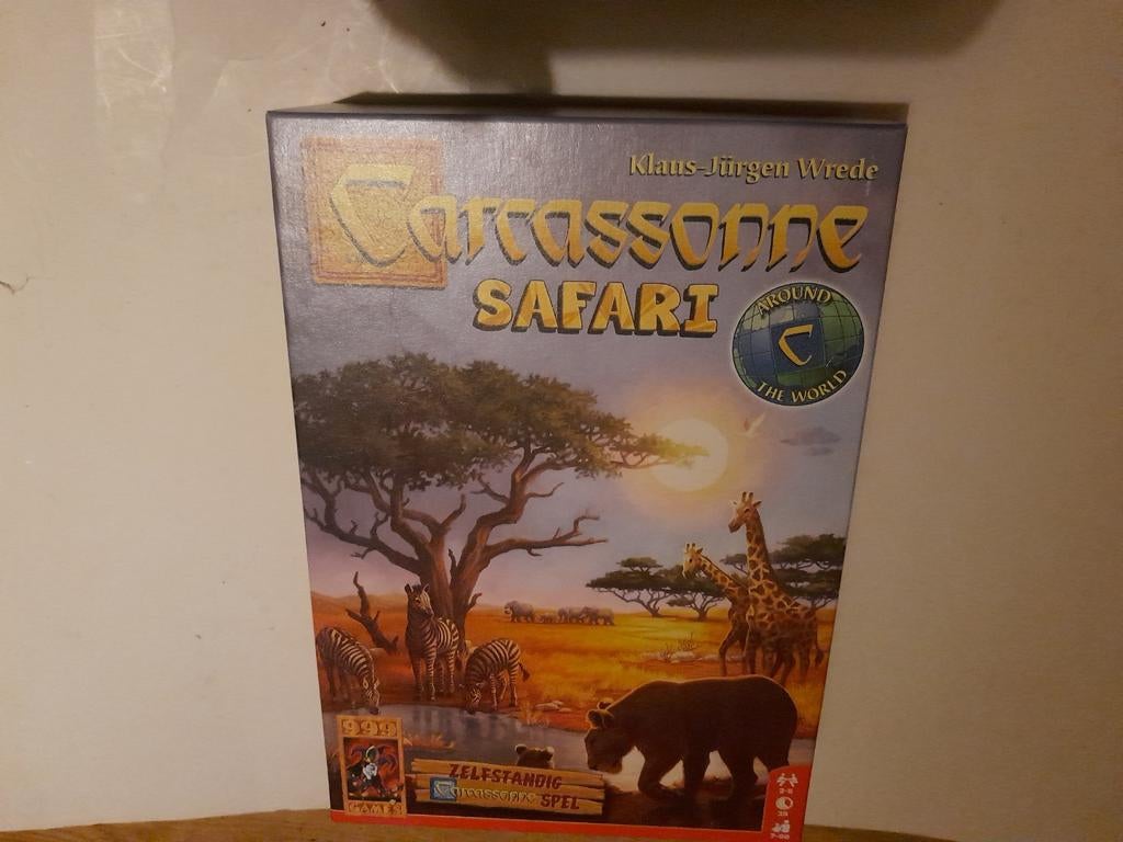 Carcasonne safari, Hobby en Vrije tijd, Gezelschapsspellen | Bordspellen, Ophalen of Verzenden, Zo goed als nieuw