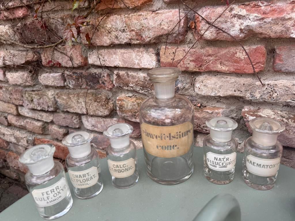 Oude apothekers flessen, Ophalen of Verzenden