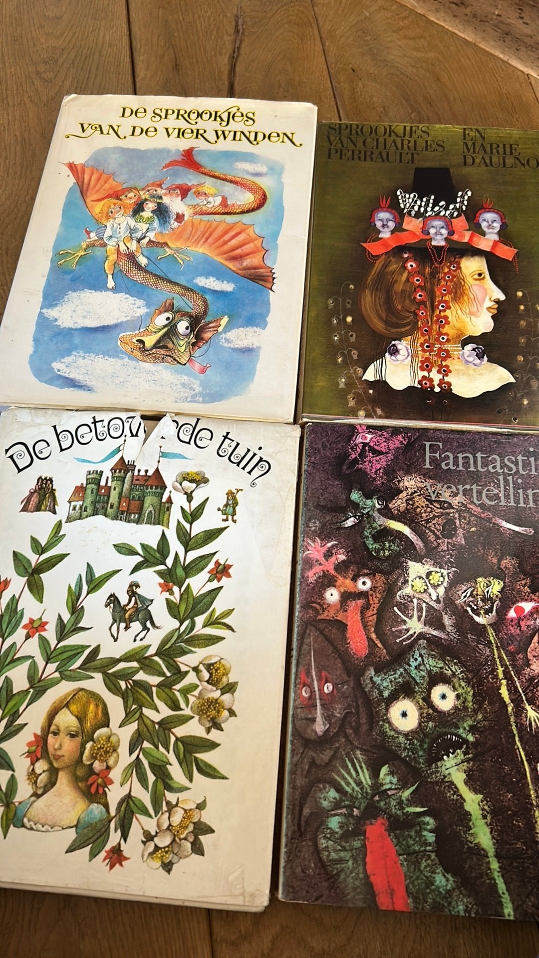 Lot van 4 vintage sprookjesboeken, Boeken, Sprookjes en Fabels, Ophalen of Verzenden, Zo goed als nieuw