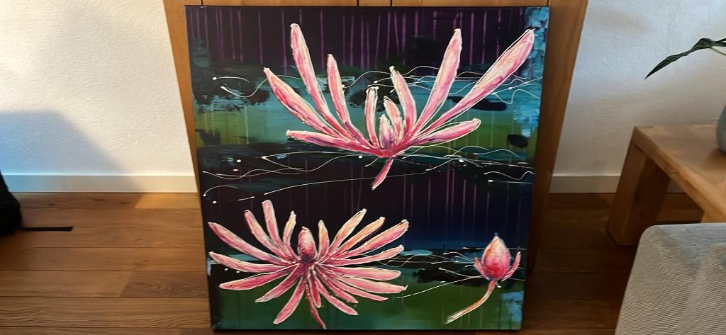 Schilderij bloemen, Antiek en Kunst, Kunst | Schilderijen | Klassiek, Ophalen
