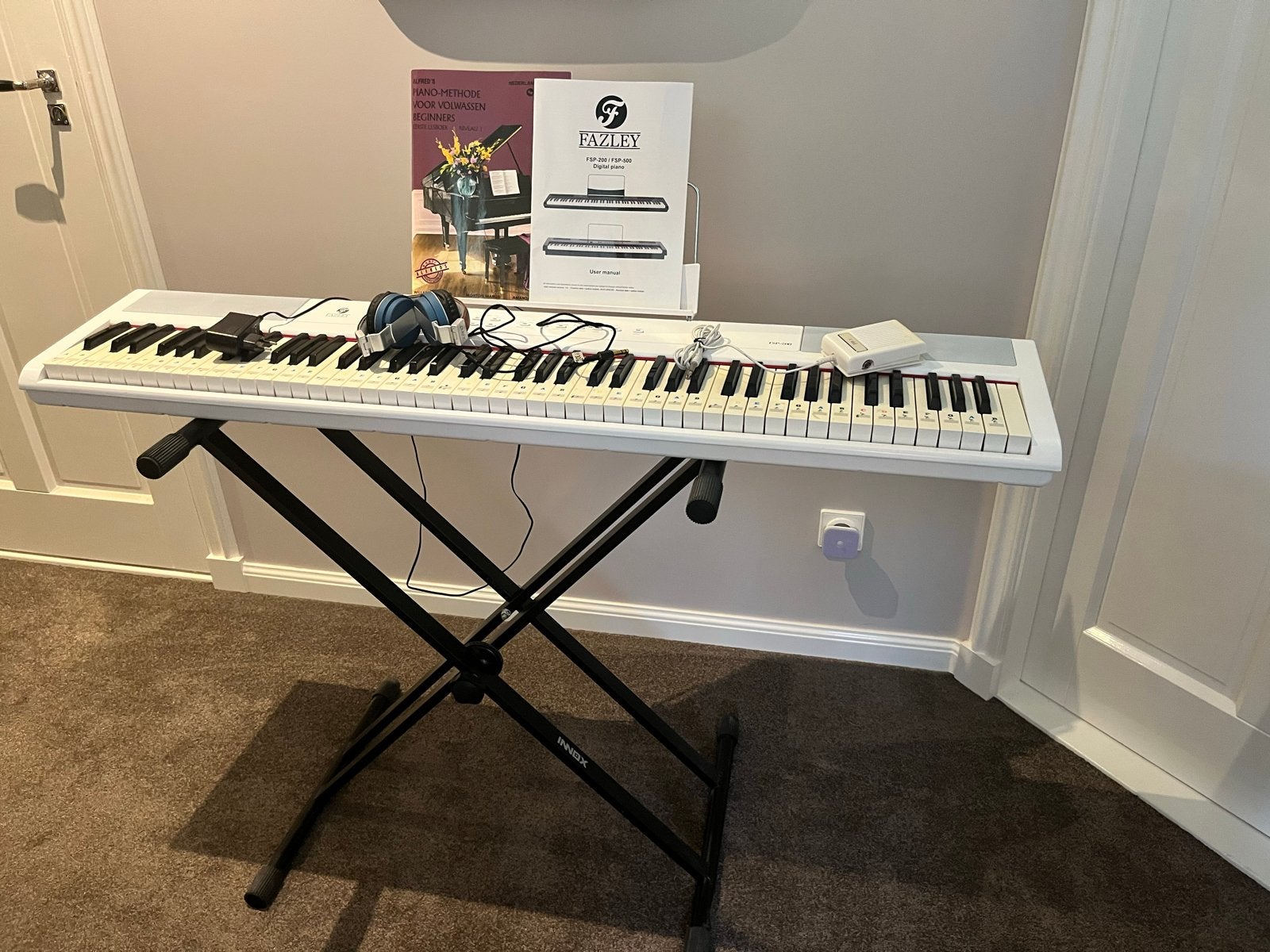 Fazley FSP-200 Digitale Piano met standaard, 88 toetsen, Zo goed als nieuw, Aanslaggevoelig, Ophalen