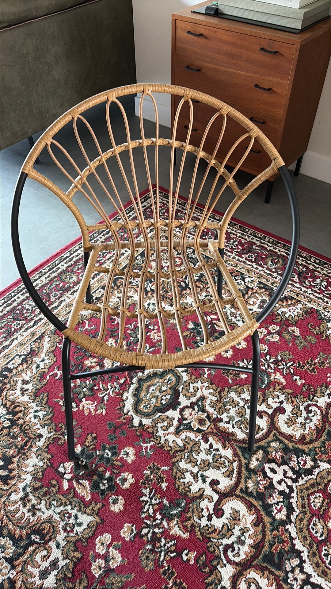 Rotan stoel, Ophalen, Zo goed als nieuw, Bruin, Eén