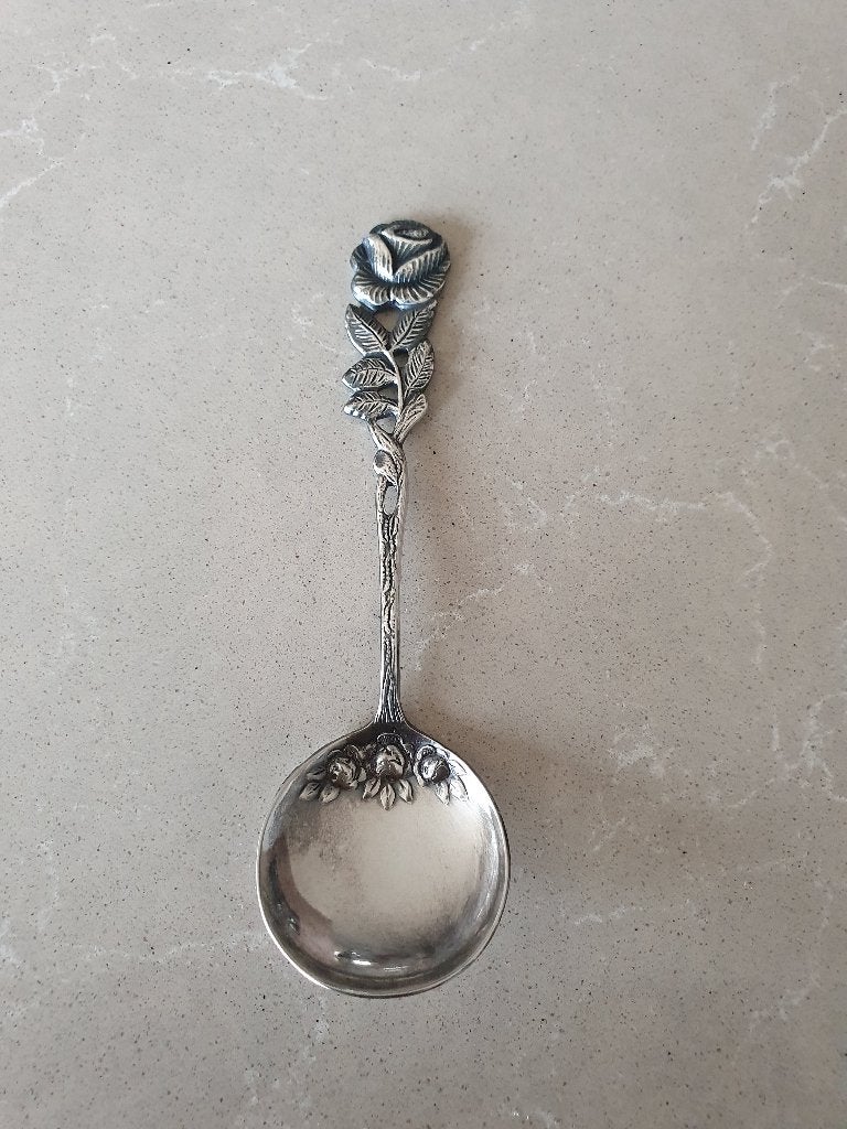 verzilverd suikerschepje - lepeltje, Antiek en Kunst, Ophalen of Verzenden